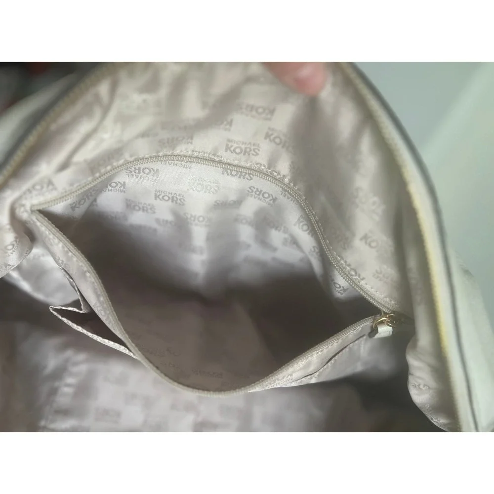 Michael Kors large tote purse‎ bag cream gold